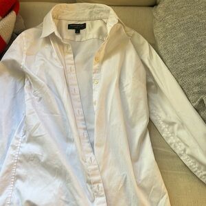 Brand new white button down top